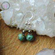 Turquoise & Pyrite Earrings